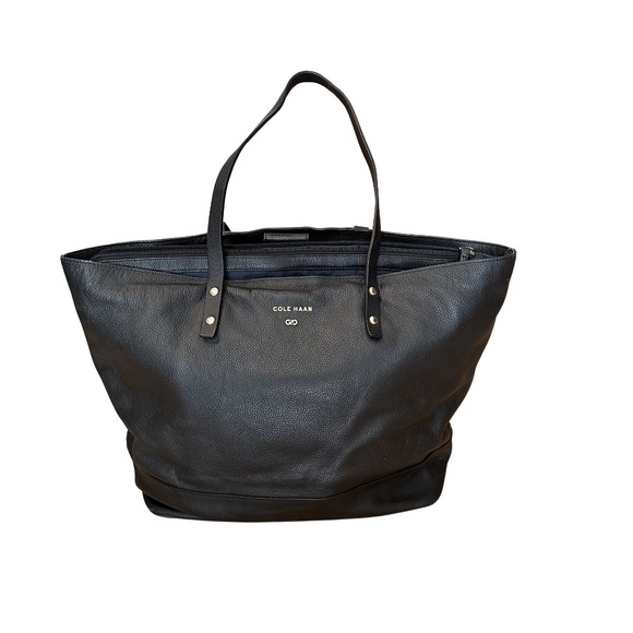 Cole Haan Handbags - Cole Haan Large Black Tote Bag - Pebbled Leather